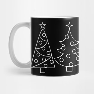 Cute minimal christmas trees Mug